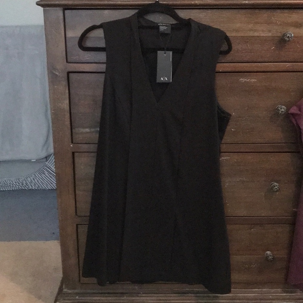 Armani exchange sleeveless black dress